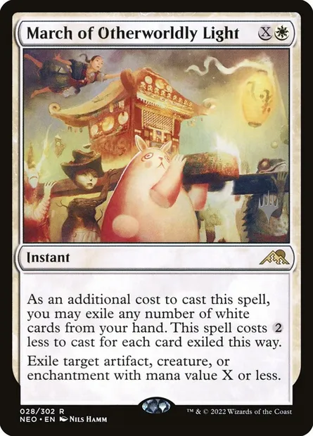 March of Otherworldly Light, Magic card PNEO 28p — Kamigawa: Neon Dynasty Promos set