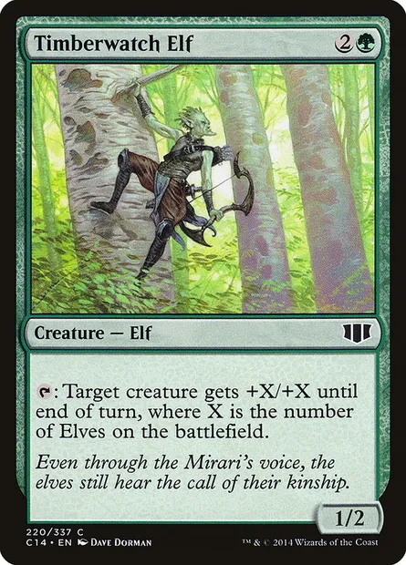 Timberwatch Elf, Magic card C14 220 — Commander 2014 set