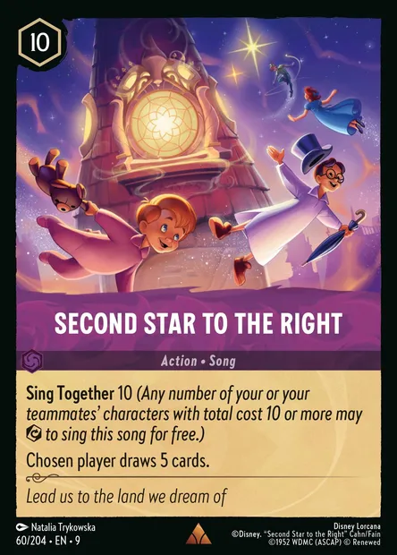 Second Star to the Right, Disney Lorcana card CH9-060 — Fabled set