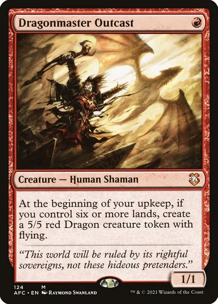 Dragonmaster Outcast, Magic card AFC 124 — Forgotten Realms Commander set
