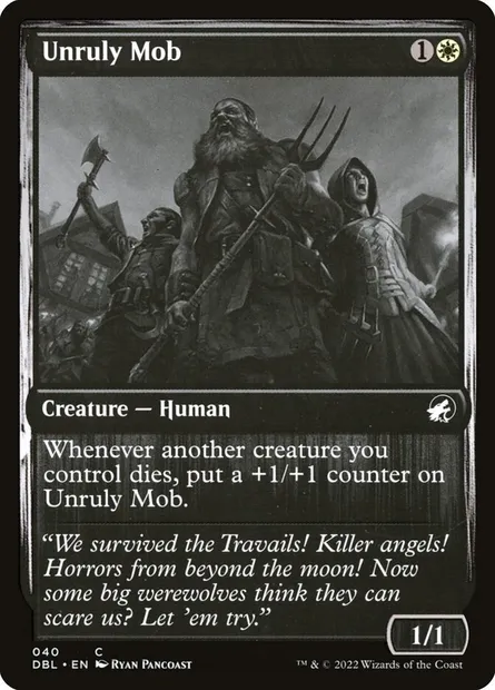 Unruly Mob, Magic card DBL 40 — Innistrad: Double Feature set