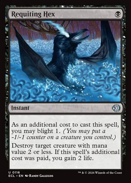 Requiting Hex, Magic card ECL 116 — Lorwyn Eclipsed set