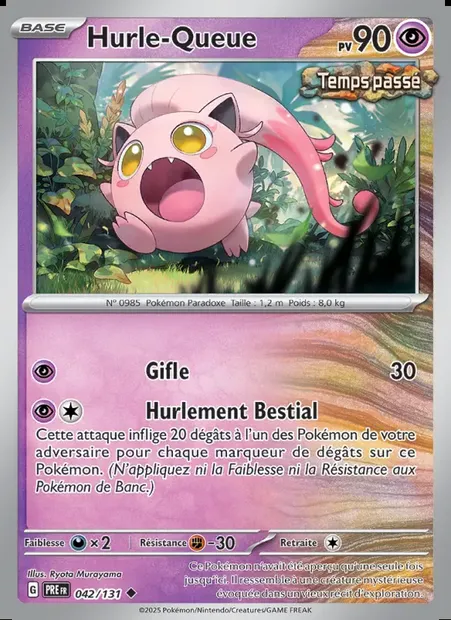 Hurle-Queue, carte Pokémon PRE 042 — extension Évolutions Prismatiques