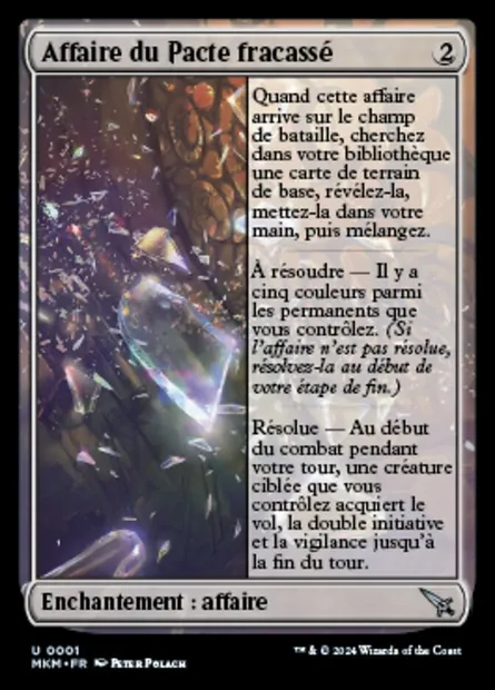 Affaire du Pacte fracassé, carte Magic MKM 1 — extension Murders at Karlov Manor