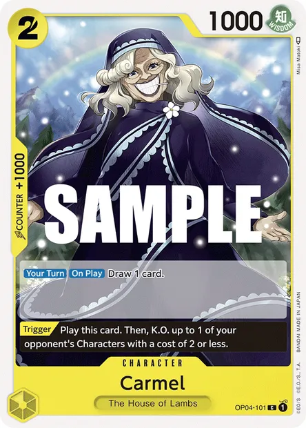 Carmel, One Piece card OP04-101 — KINGDOMS OF INTRIGUE set