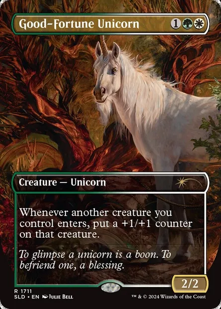 Good-Fortune Unicorn, Magic card SLD 1711 — Secret Lair Drop set