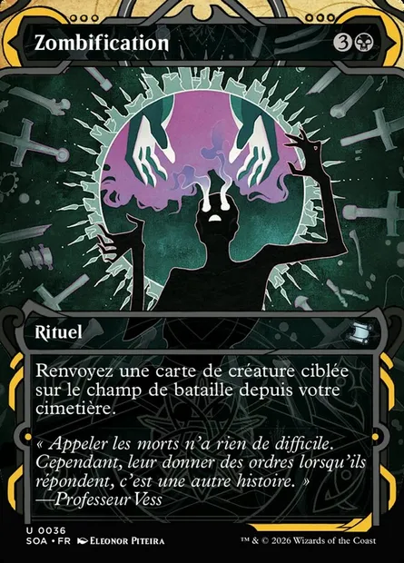 Zombification, carte Magic SOA 36 — extension Secrets of Strixhaven Mystical Archive