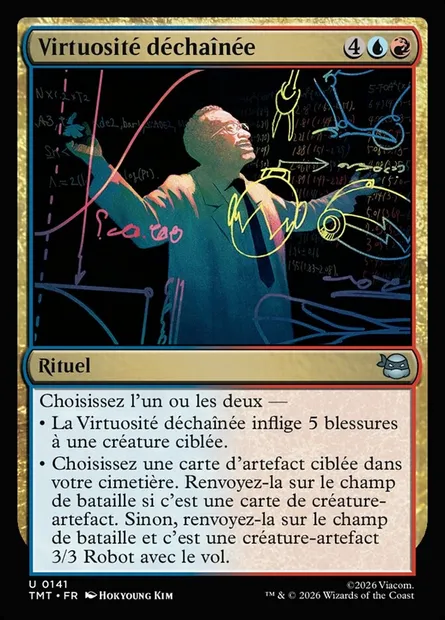Virtuosité déchaînée, carte Magic TMT 141 — extension Teenage Mutant Ninja Turtles