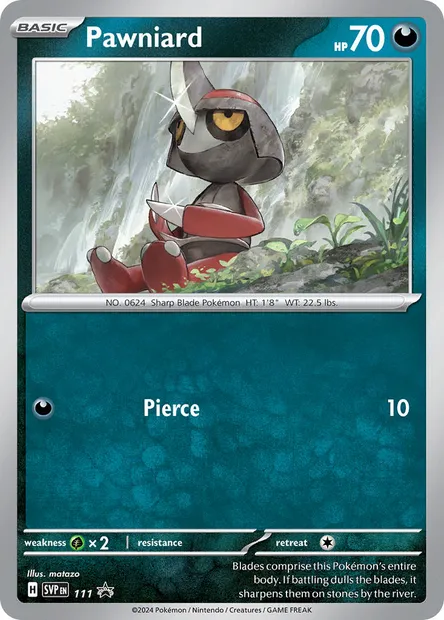 Pawniard, Pokémon card PR-SV 111 — SVP Black Star Promos set