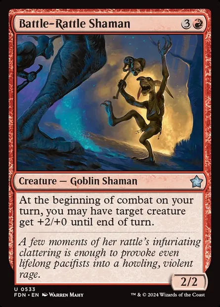 Battle-Rattle Shaman, Magic card FDN 533 — Foundations set