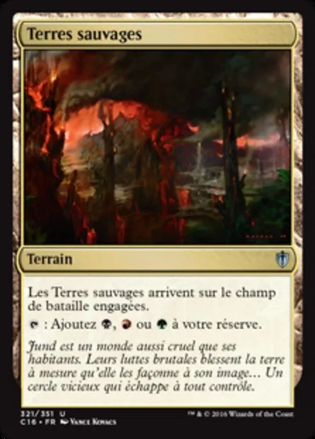 Terres sauvages, carte Magic C16 321 — extension Commander 2016