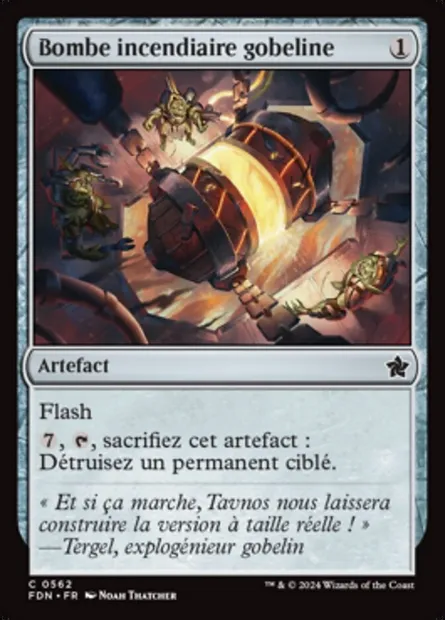 Bombe incendiaire gobeline, carte Magic FDN 562 — extension Foundations