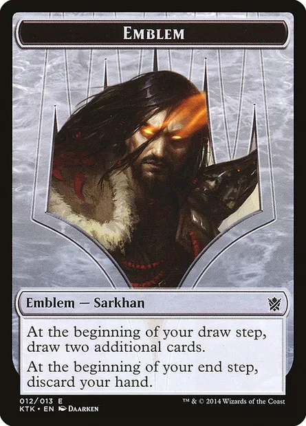 Sarkhan, the Dragonspeaker Emblem, Magic card TKTK 12 — Khans of Tarkir Tokens set