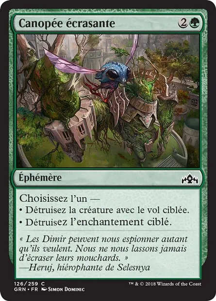 Canopée écrasante, carte Magic GRN 126 — extension Les Guildes de Ravnica