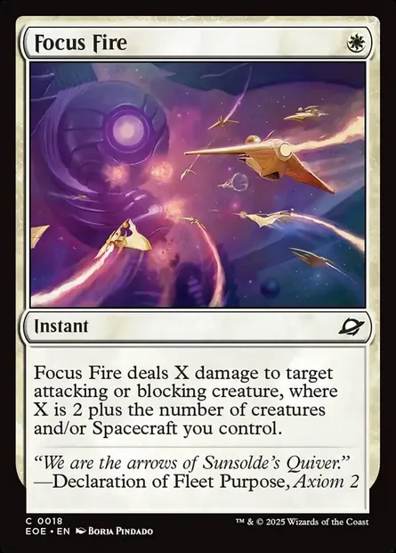 Focus Fire, Magic card EOE 18 — Edge of Eternities set