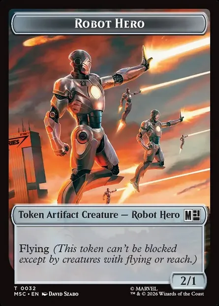 Robot Hero, carte Magic TMSC 32 — extension Marvel Super Heroes Commander Tokens