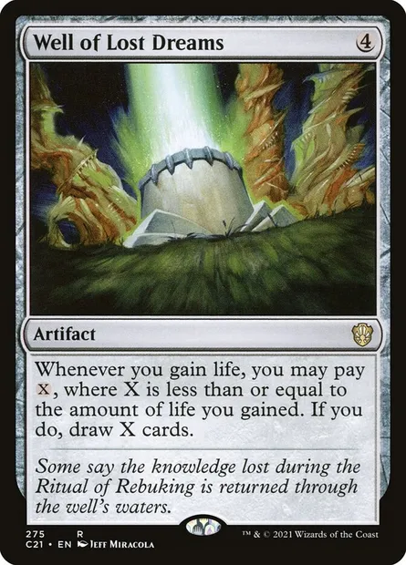 Well of Lost Dreams, Magic card C21 275 — Commander 2021 set