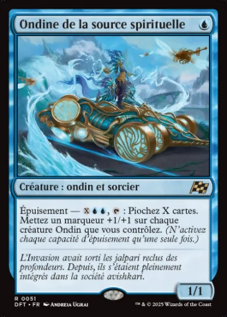 Ondine de la source spirituelle, carte Magic DFT 51 — extension Aetherdrift
