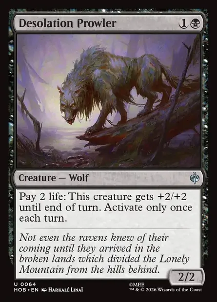 Desolation Prowler, Magic card HOB 64 — The Hobbit set
