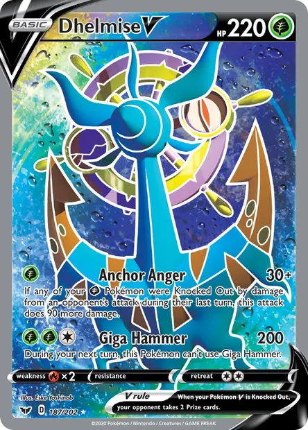 Dhelmise V, Pokémon card SSH 187 — Sword & Shield set