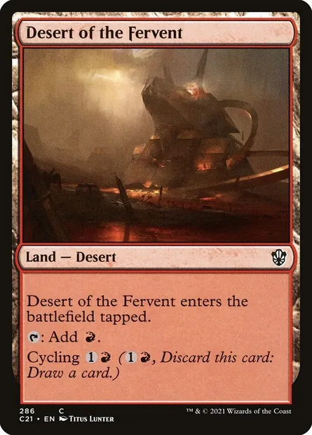 Desert of the Fervent, Magic card C21 286 — Commander 2021 set