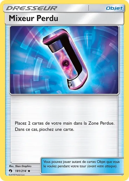 Mixeur Perdu, carte Pokémon LOT 181 — extension Tonnerre Perdu