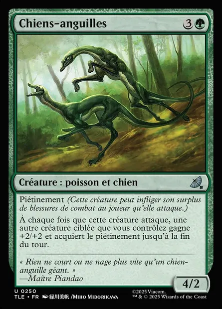 Chiens-anguilles, carte Magic TLE 250 — extension Avatar: The Last Airbender Eternal