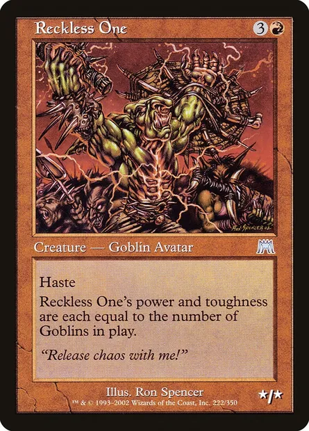 Reckless One, Magic card ONS 222 — Onslaught set