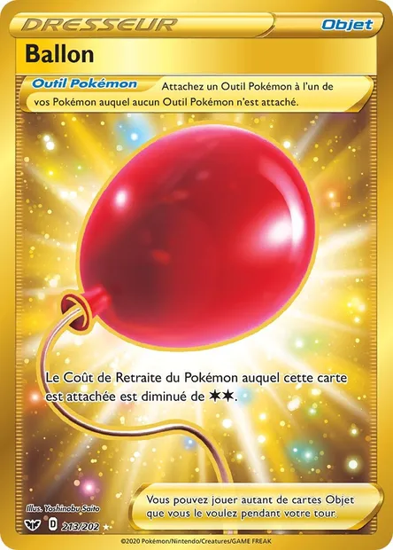Ballon, carte Pokémon SSH 213 — extension Épée et Bouclier