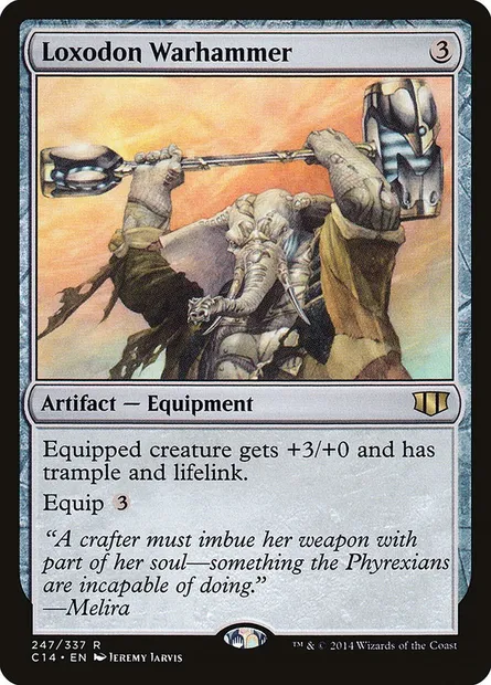 Loxodon Warhammer, Magic card C14 247 — Commander 2014 set