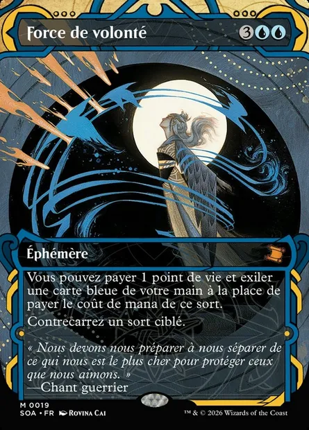 Force de volonté, carte Magic SOA 19 — extension Secrets of Strixhaven Mystical Archive