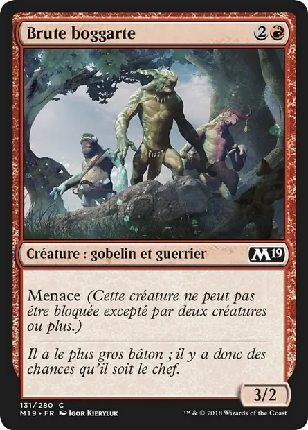 Brute boggarte, carte Magic M19 131 — extension Core Set 2019