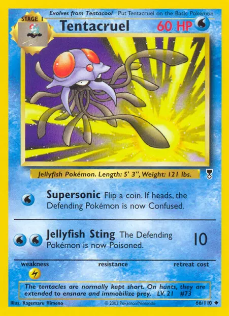 Tentacruel, Pokémon card LC 66 — Legendary Collection set