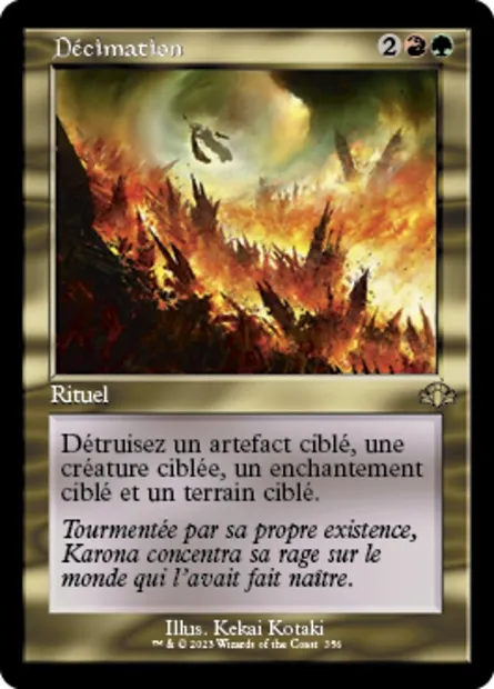 Décimation, carte Magic DMR 356 — extension Dominaria Remastered