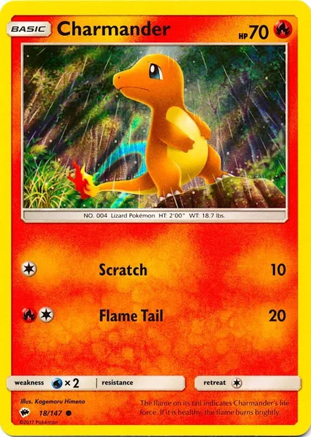 Salamèche, carte Pokémon TDX 018 — extension Theme Deck & Blisters Exclusives