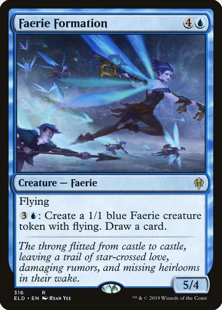 Faeries en formation, carte Magic ELD 316 — extension Throne of Eldraine