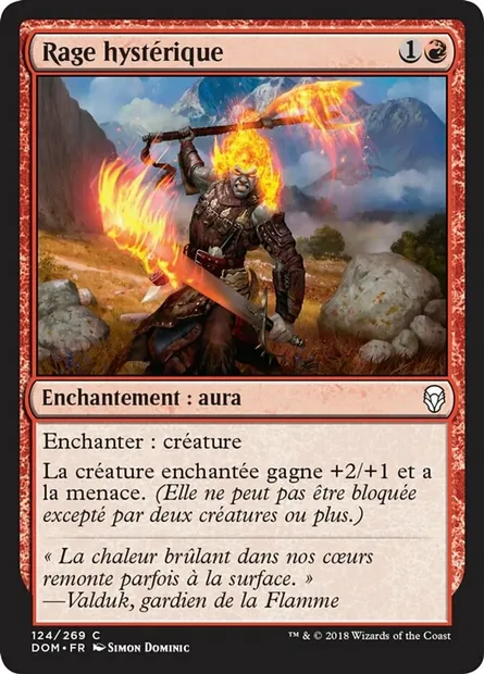 Rage hystérique, carte Magic DOM 124 — extension Dominaria