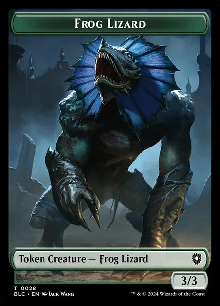Frog Lizard, carte Magic TBLC 28 — extension Bloomburrow Commander Tokens