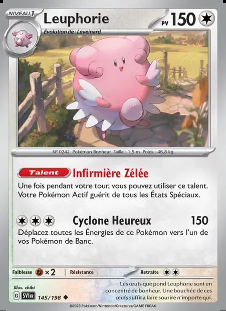 Leuphorie, carte Pokémon SVI 145 — extension Écarlate et Violet