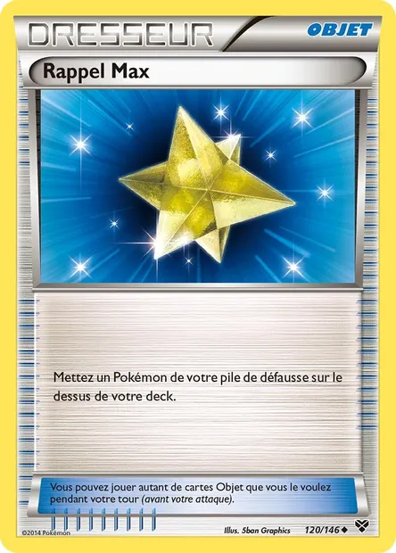 Rappel Max, carte Pokémon XY 120 — extension XY