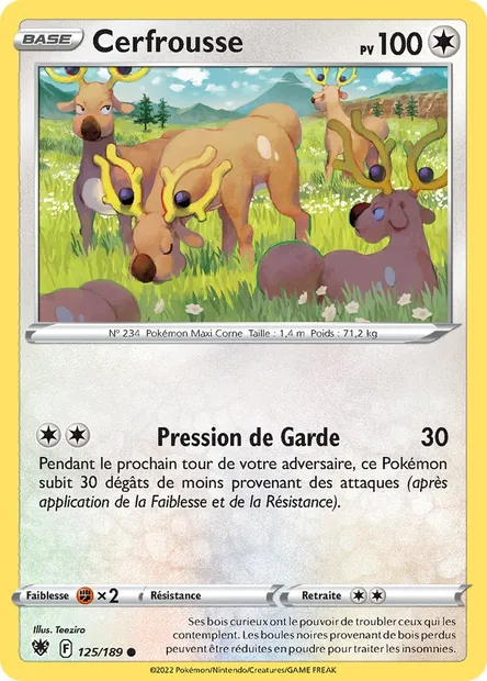 Cerfrousse, carte Pokémon ASR 125 — extension Astres Radieux