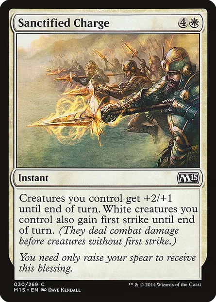 Sanctified Charge, Magic card M15 30 — Magic 2015 set