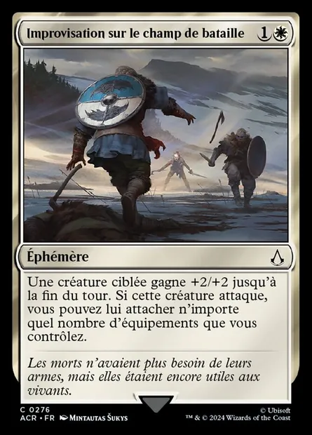 Improvisation sur le champ de bataille, carte Magic ACR 276 — extension Assassin's Creed