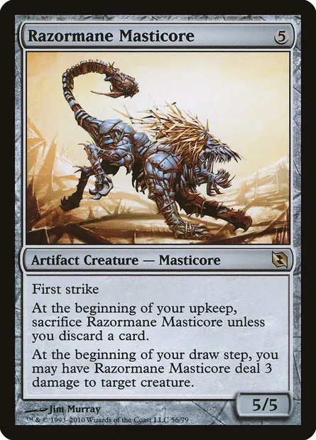 Razormane Masticore, Magic card DDF 56 — Duel Decks: Elspeth vs. Tezzeret set