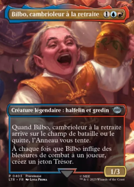 Bilbo, cambrioleur à la retraite, carte Magic LTR 403 — extension Le Seigneur des Anneaux : chroniques de la Terre du Milieu