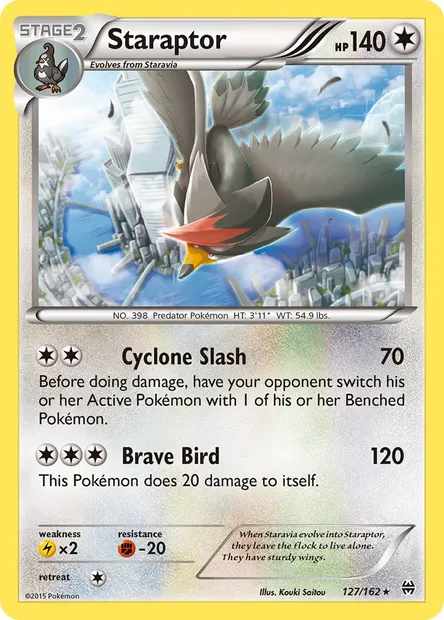 Staraptor, Pokémon card BKT 127 — BREAKthrough set
