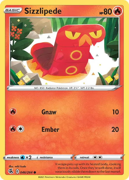 Sizzlipede, Pokémon card FST 46 — Fusion Strike set