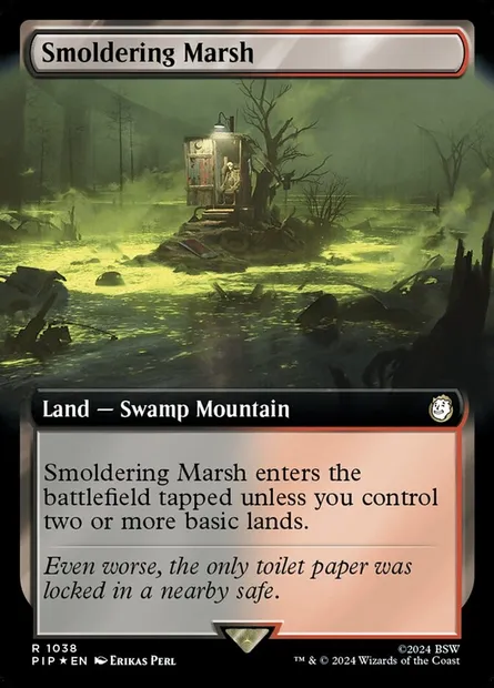 Smoldering Marsh, Magic card PIP 1038 — Fallout set