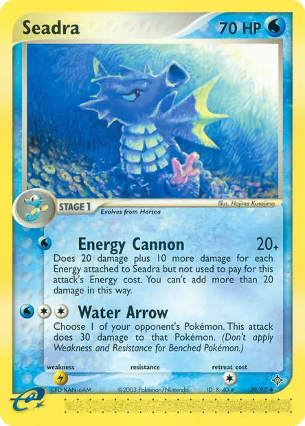 Seadra, Pokémon card DR 39 — Dragon set