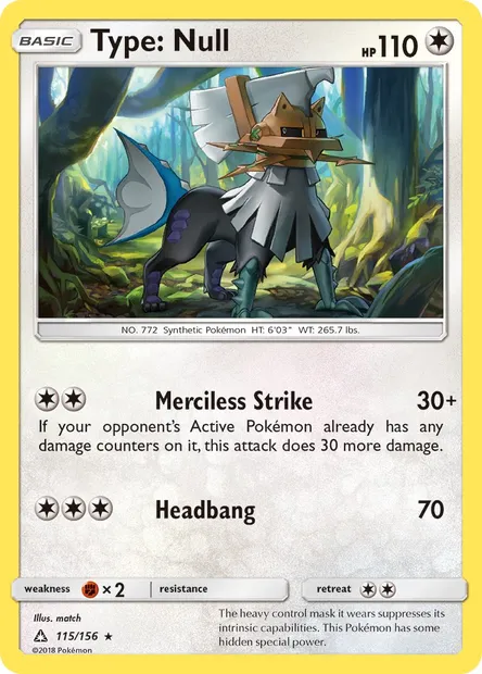 Type: Null, Pokémon card UPR 115 — Ultra Prism set